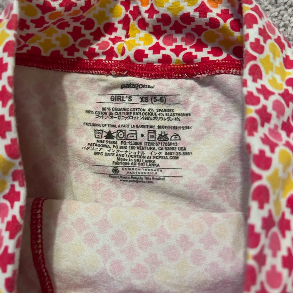 Patagonia girls' pink floral skirt size XS 5-6 - Picture 2 of 3